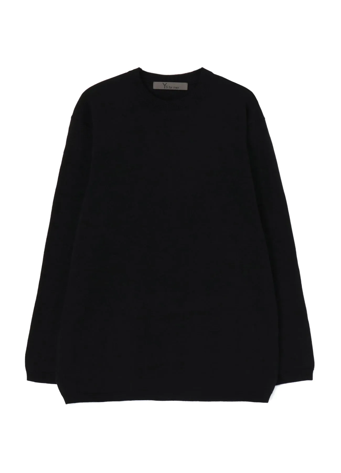 12G PLAIN STITCH ROUND-NECK LONG-SLEEVED KNIT