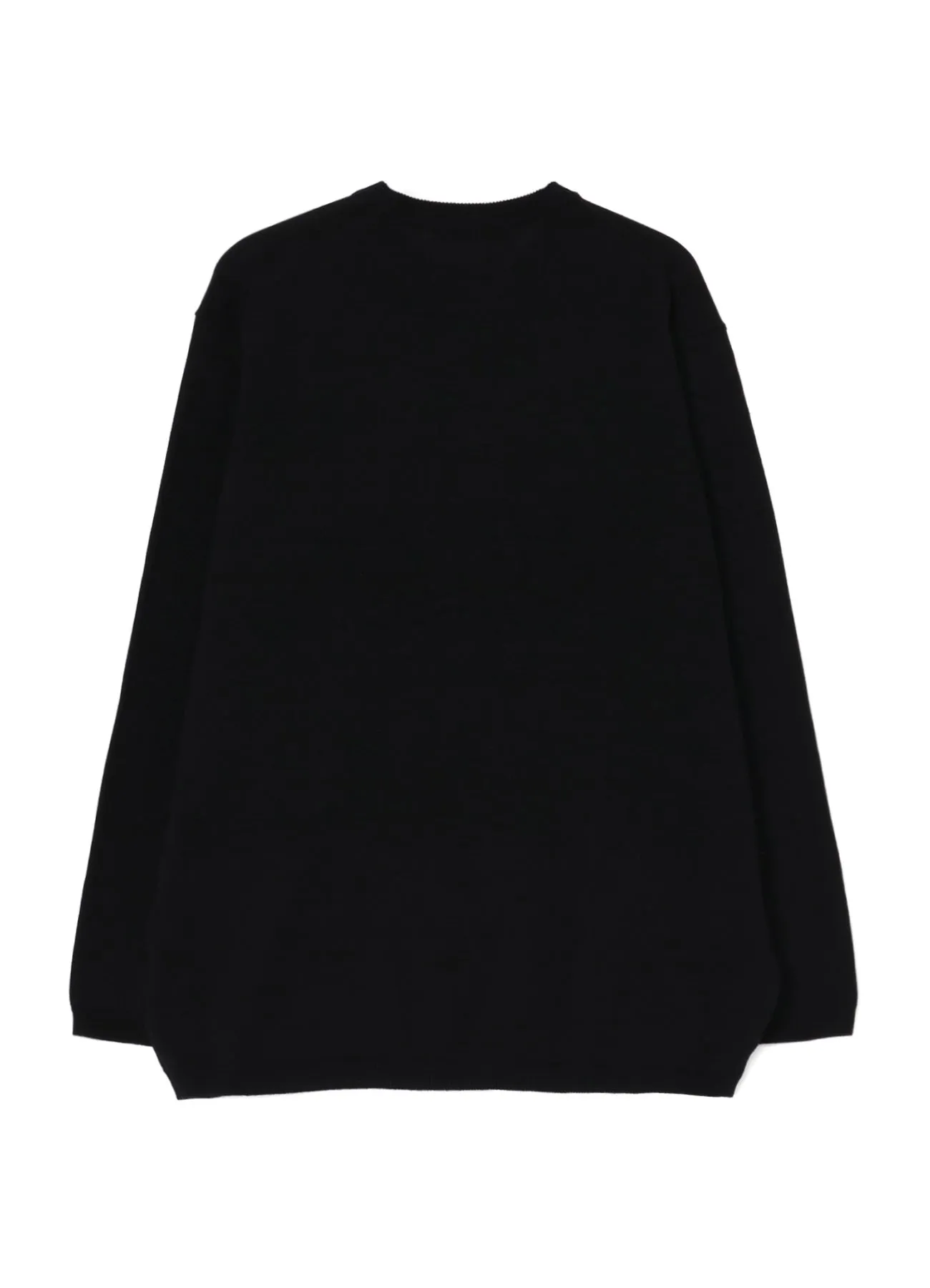 12G PLAIN STITCH ROUND-NECK LONG-SLEEVED KNIT