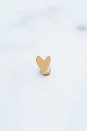 Solid Gold Heart Cartilage Helix Tragus Conch Earring