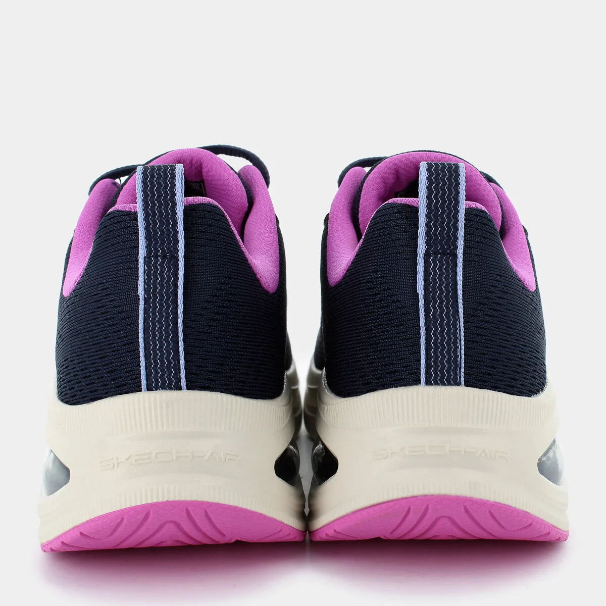 Navy Blue Skech-Air Meta Sportive Running Shoes