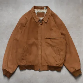 1990s Marlboro Leather Collared Tan Jacket - M