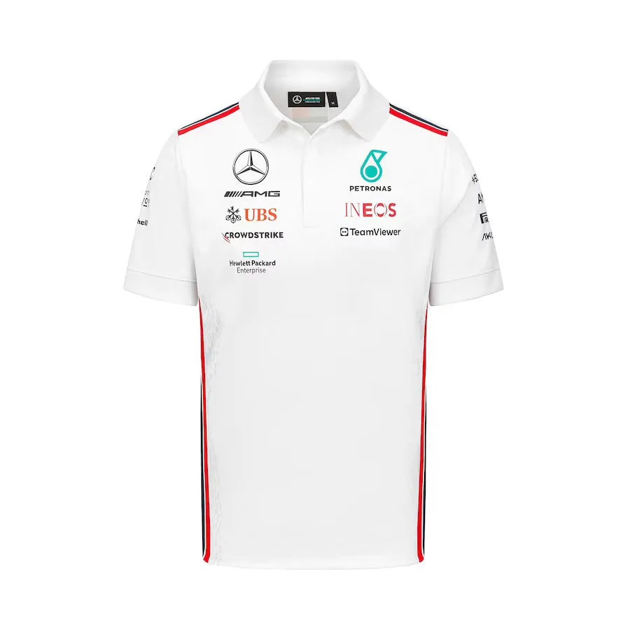 2023 Mercedes AMG Petronas Formula 1 Team Official Polo - White