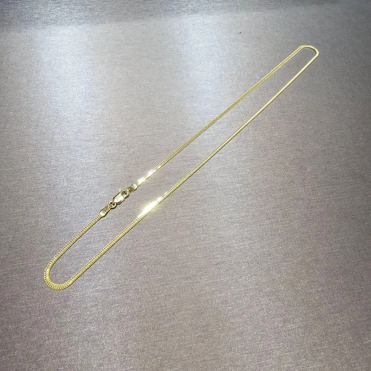 22k Gold Flat Chain Necklace