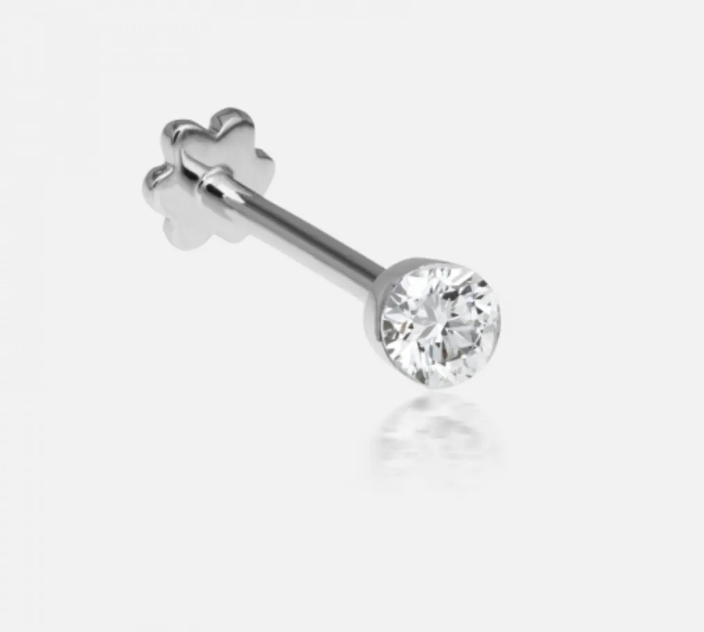 3mm Invisible Set Diamond Threaded Stud