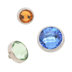 6mm Crystal Threaded End Gem