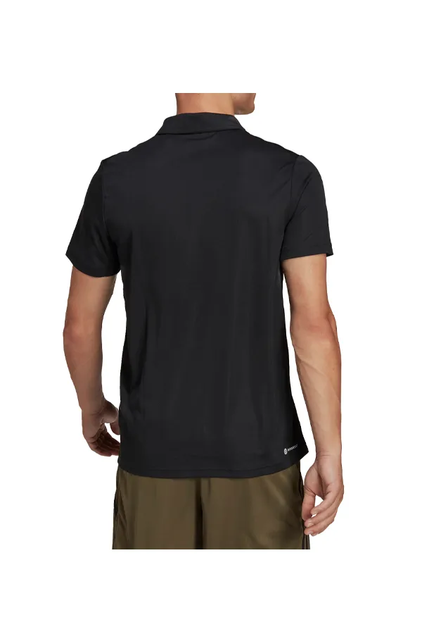 Adidas Black Polo Shirt Aeroready