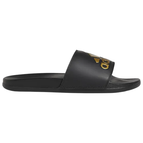 Adidas Men's Adilette Comfort Black Gold Slides.