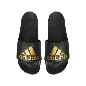 Adidas Men's Adilette Comfort Black Gold Slides.