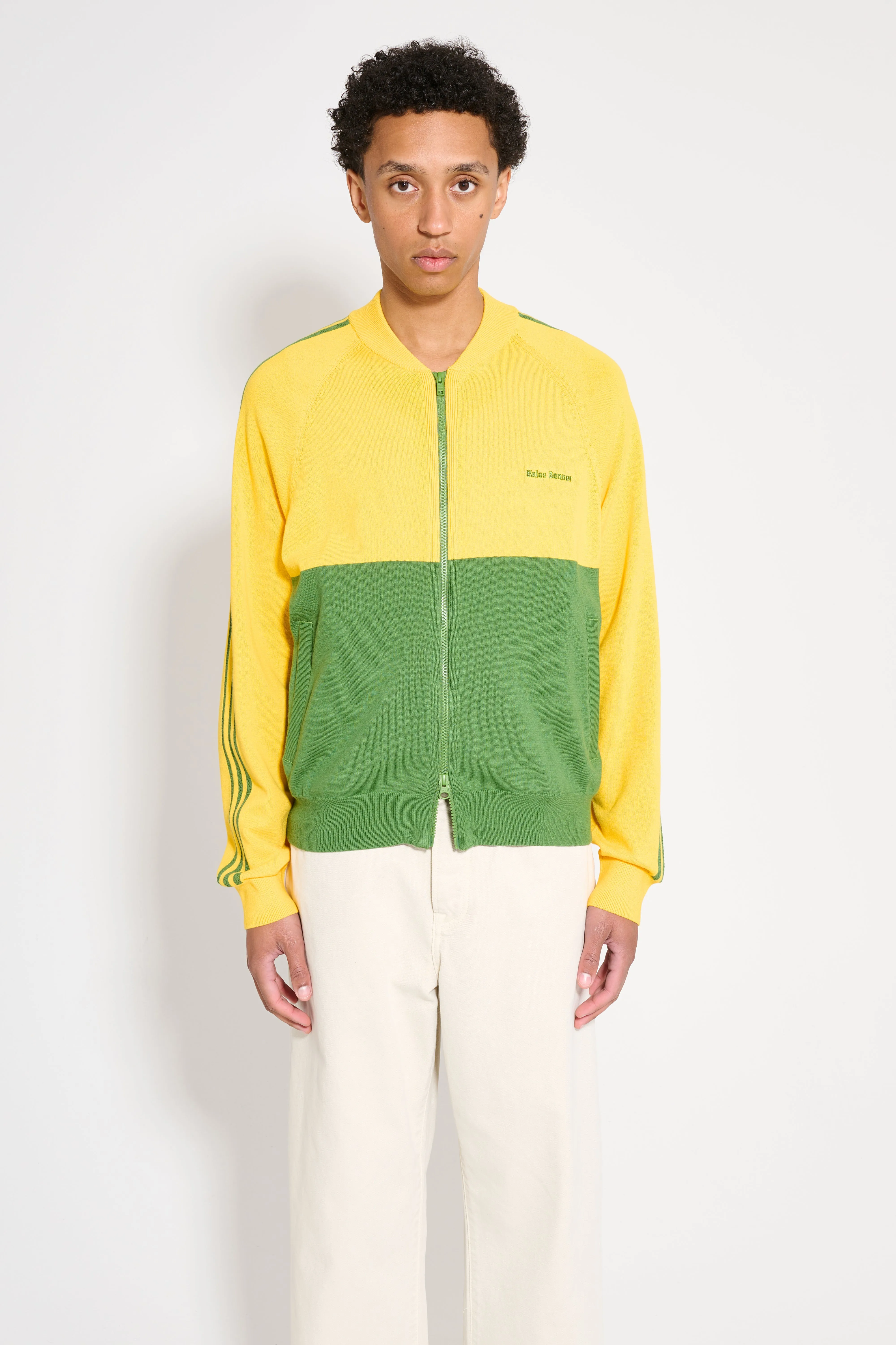 adidas Originals by Wales Bonner N Knit Track Top Bogold / Cregrn