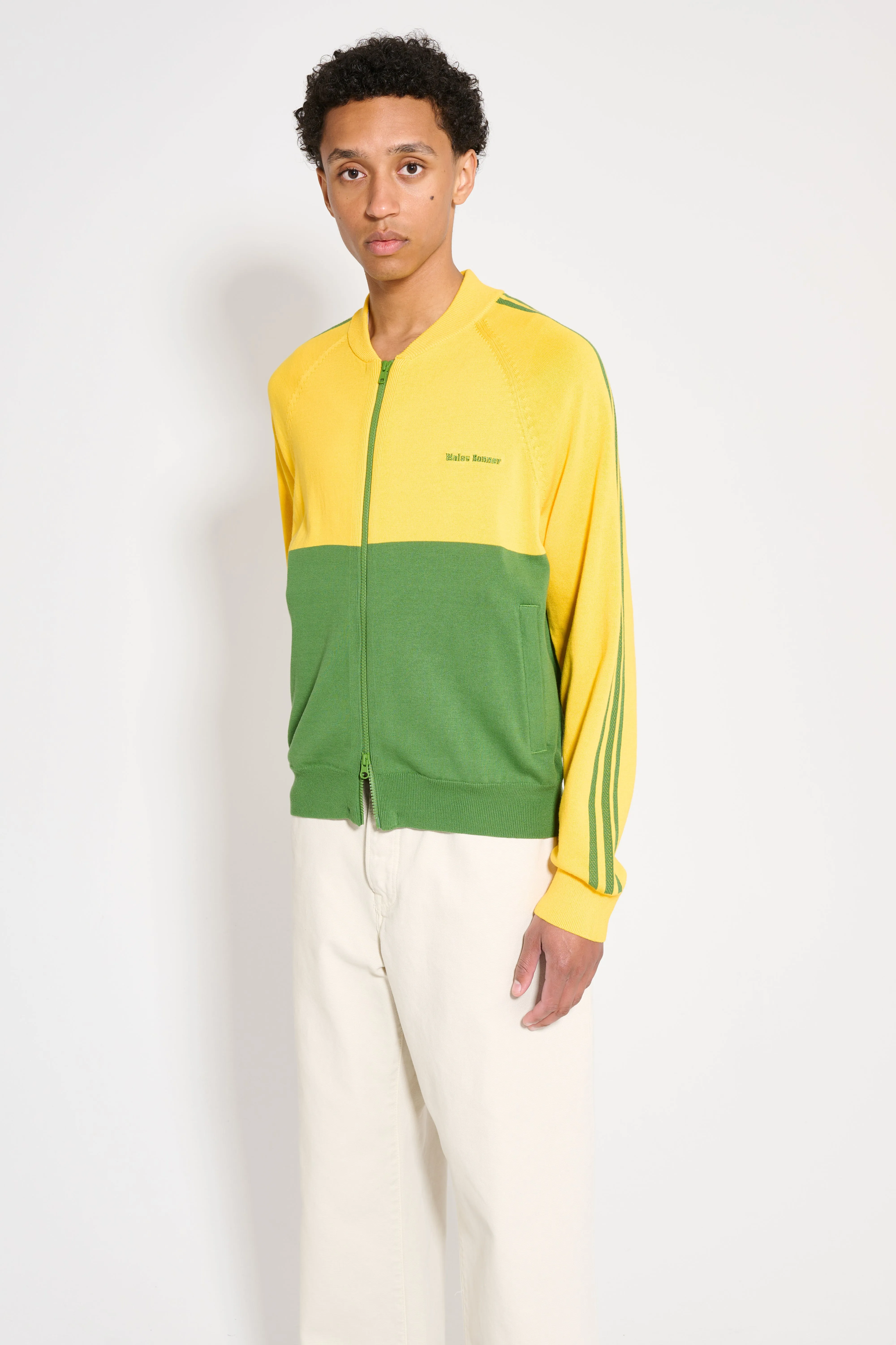 adidas Originals by Wales Bonner N Knit Track Top Bogold / Cregrn