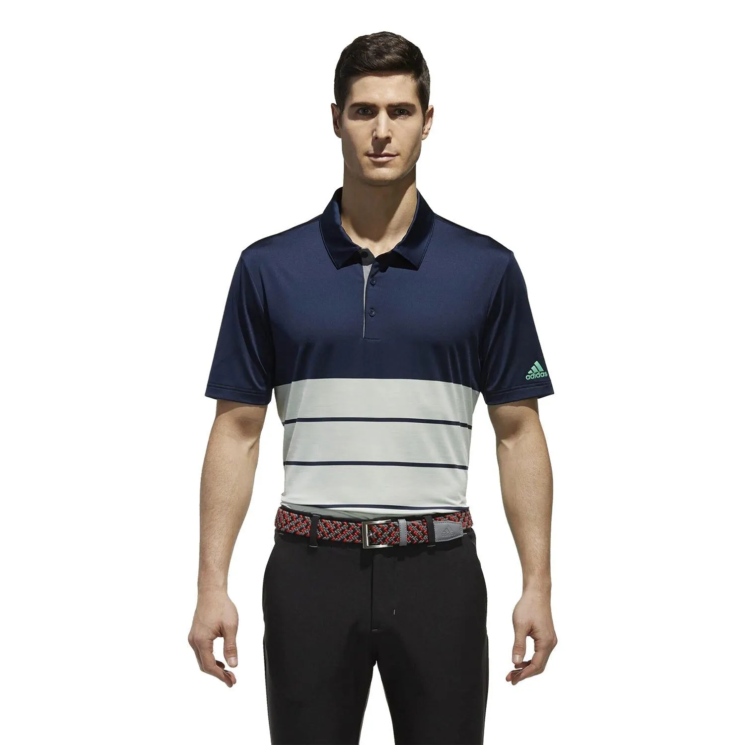 adidas Ultimate 365 Heather Block Polo Shirt - Navy