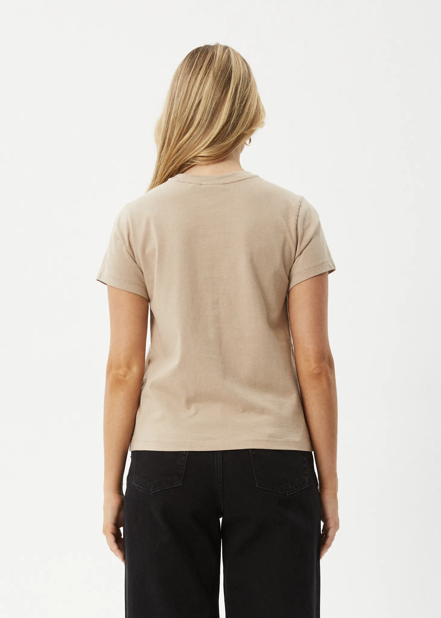 Womens Garden Buds Classic T-Shirt - Taupe by AFENDS