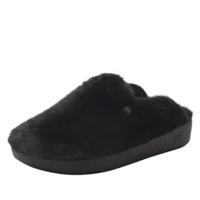 Black Open Back Moccasins