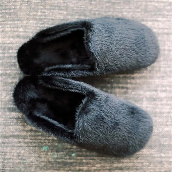 Black Open Back Moccasins