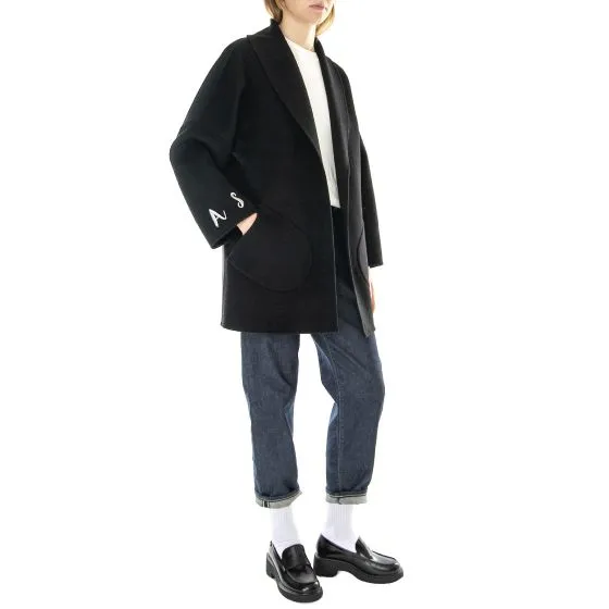 Women's Black Diamante Coat