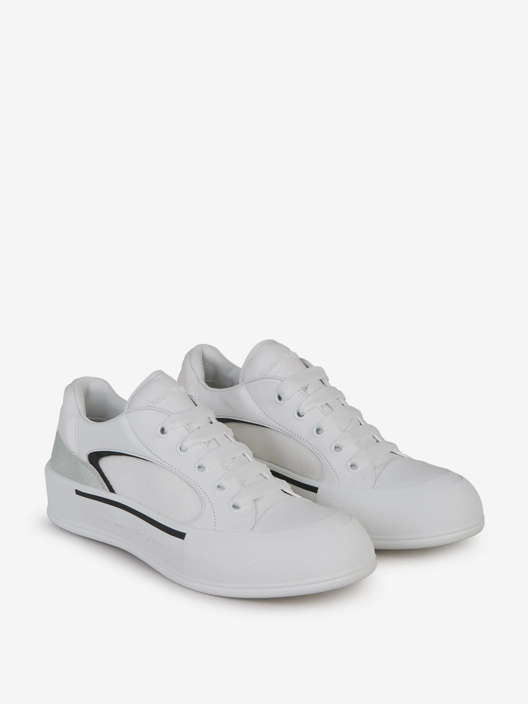 Alexander McQueen Logo Leather Sneakers 