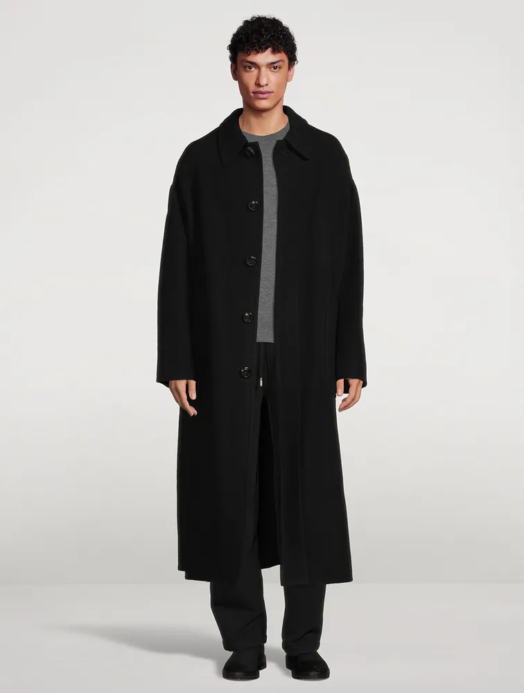 Oversized Wool Double Face Coat by AMI PARIS