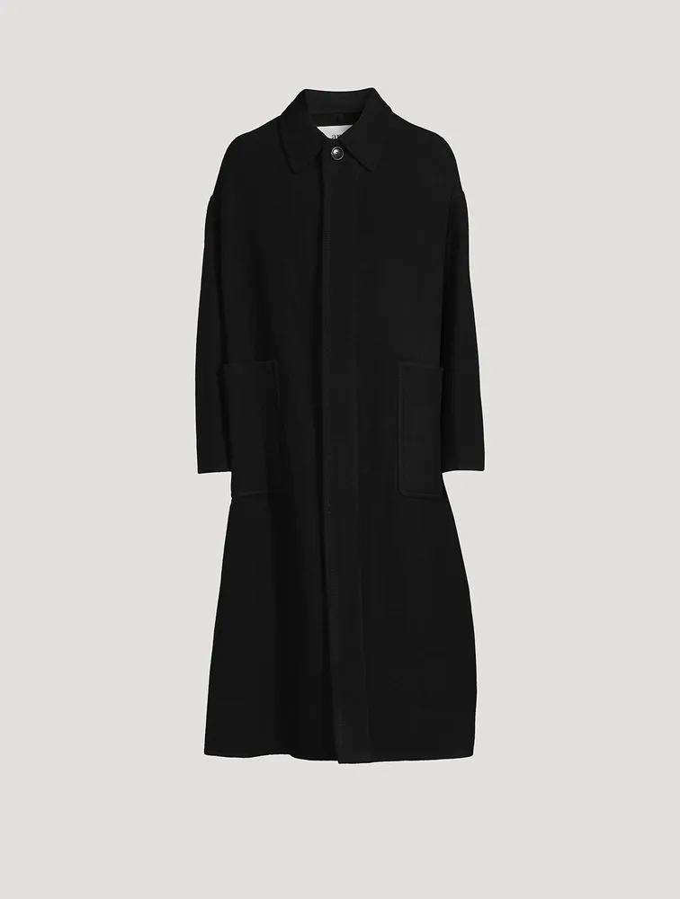 Oversized Wool Double Face Coat by AMI PARIS