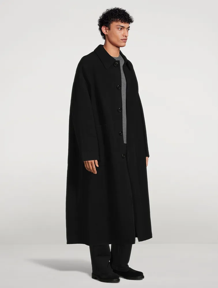 Oversized Wool Double Face Coat by AMI PARIS