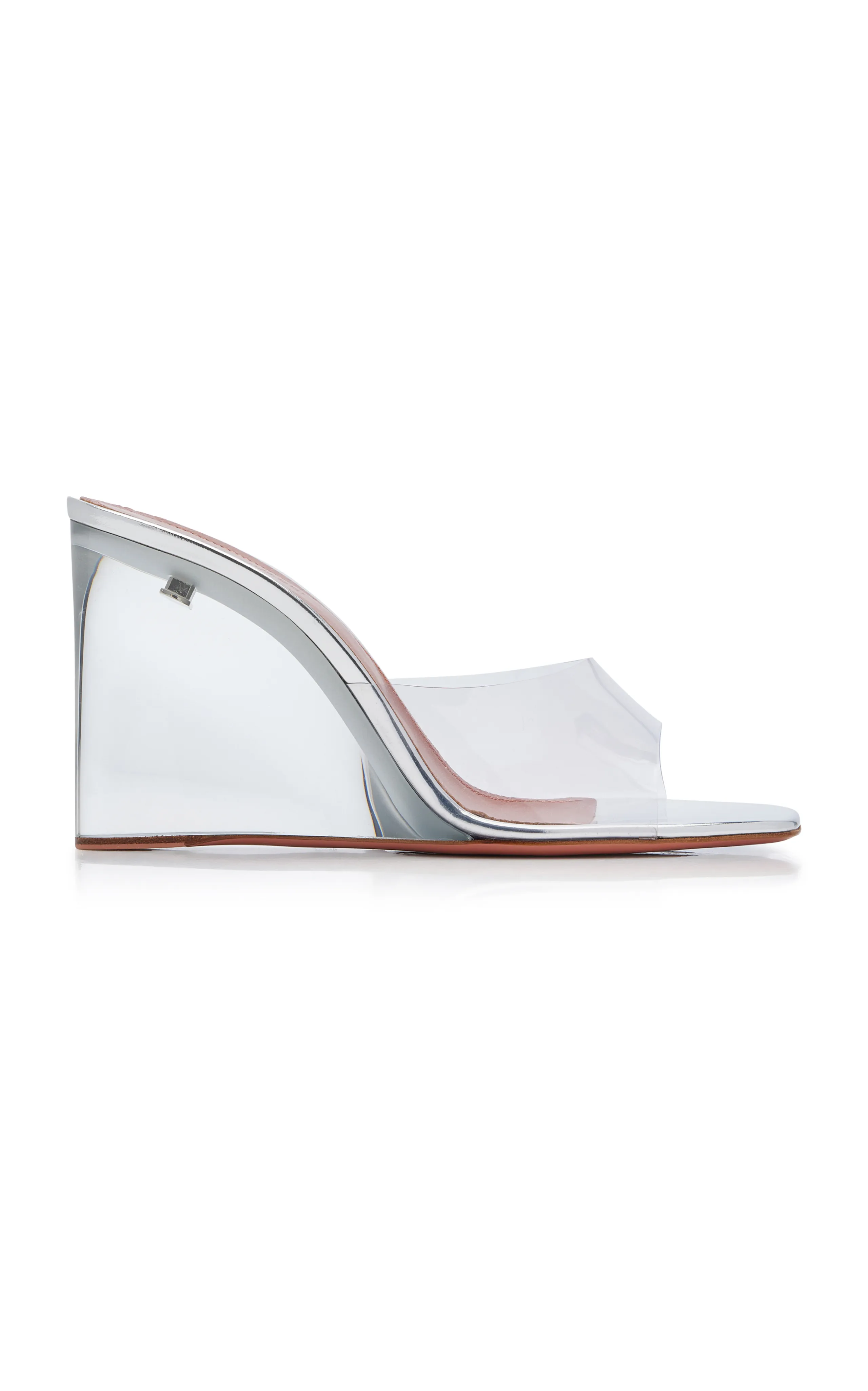 Amina Muaddi Lupita PVC Wedge Sandals