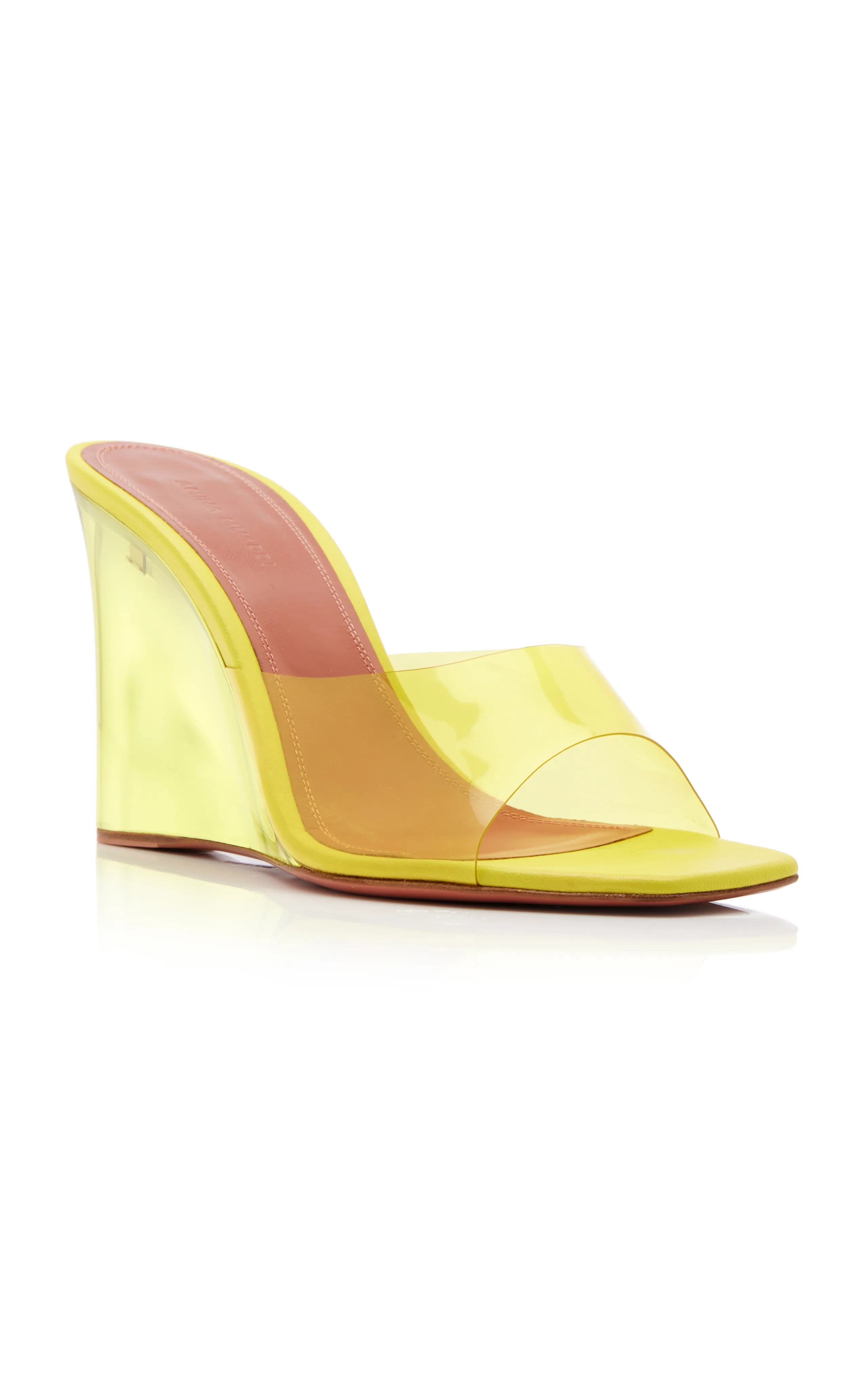 Amina Muaddi Lupita PVC Wedge Sandals