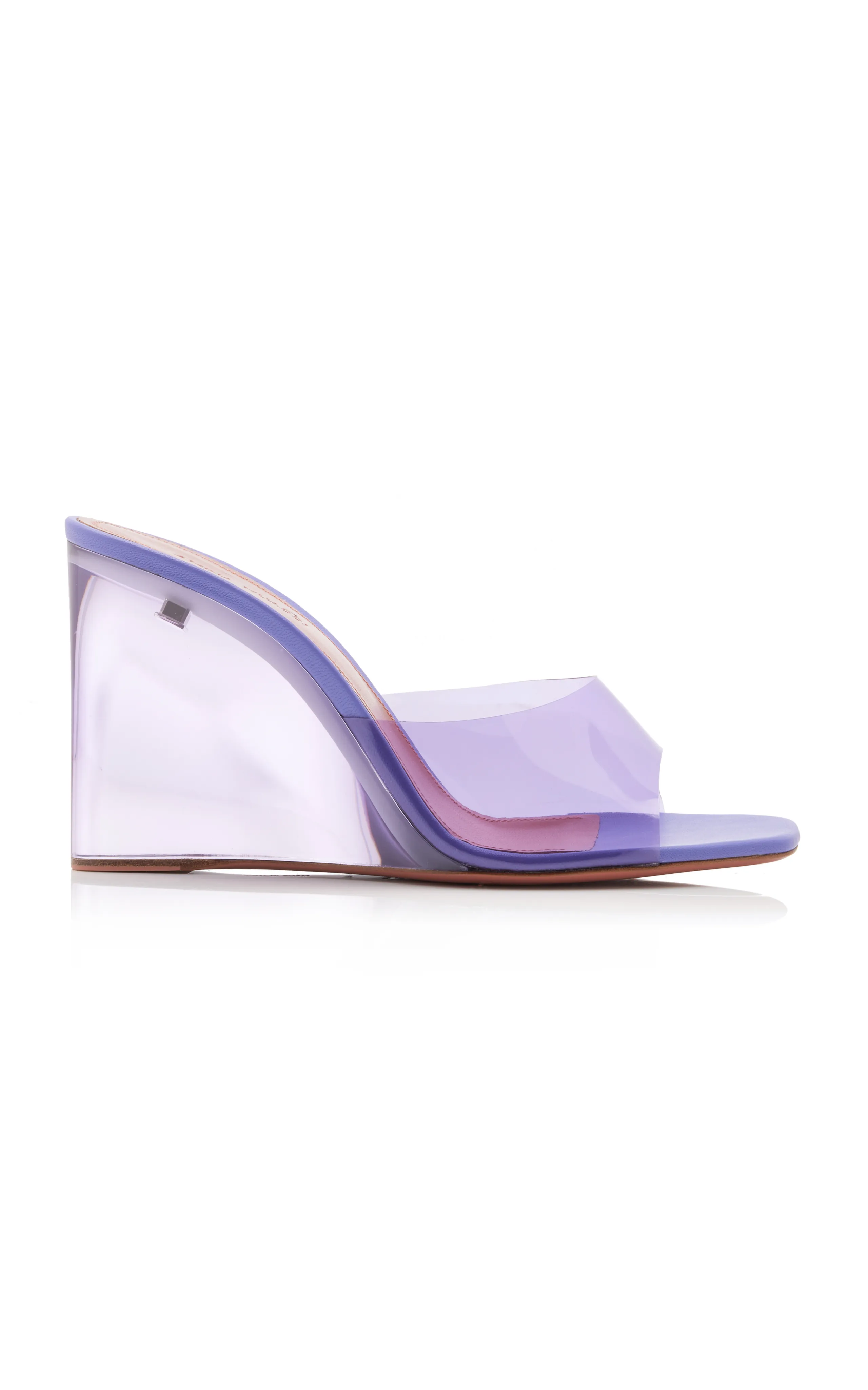 Amina Muaddi Lupita PVC Wedge Sandals