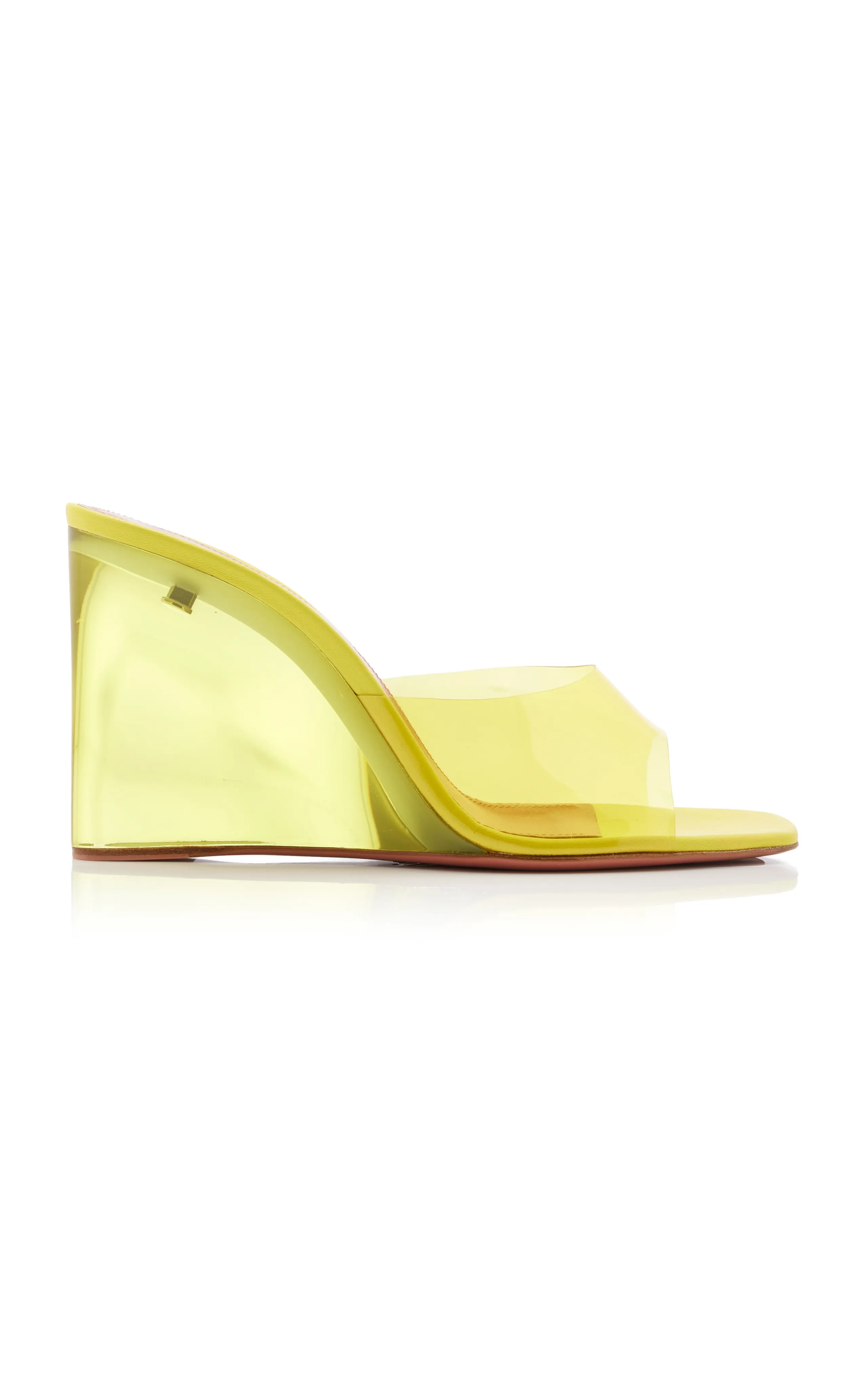 Amina Muaddi Lupita PVC Wedge Sandals