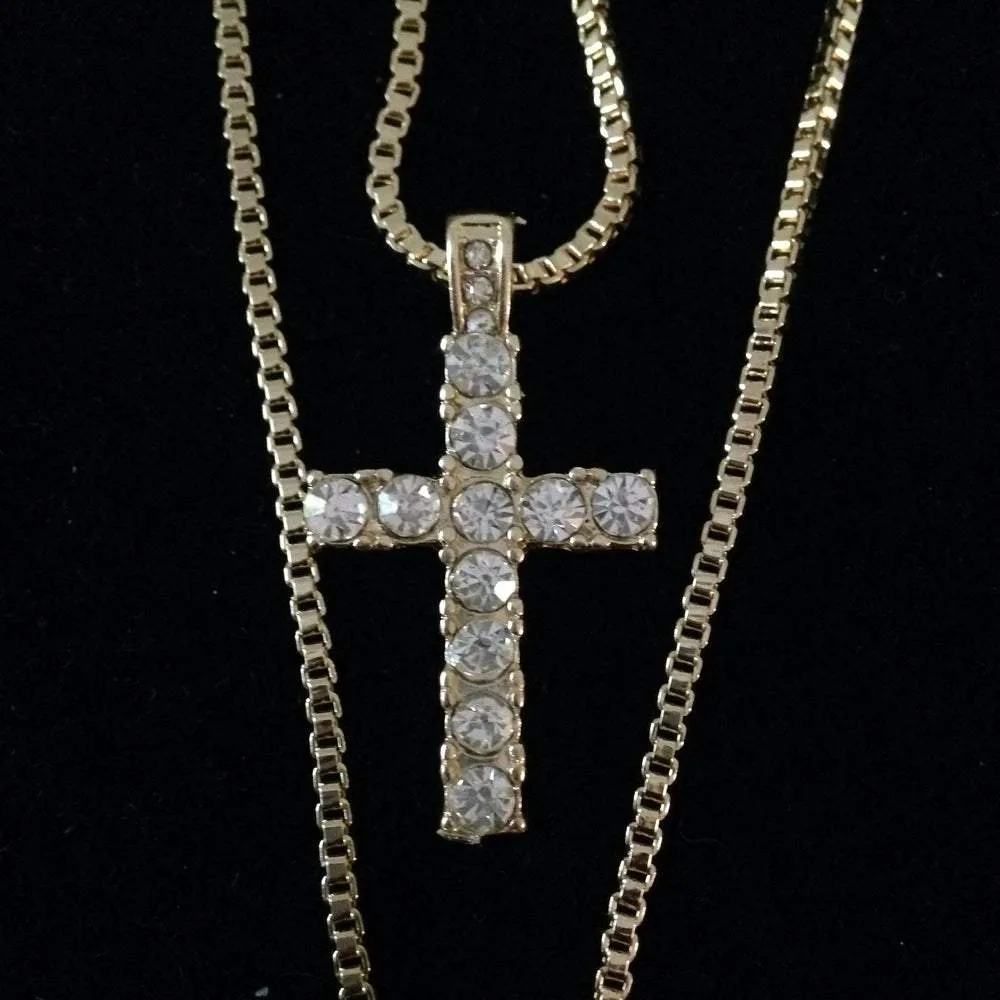 Angel with Crown / Bling Cross Set