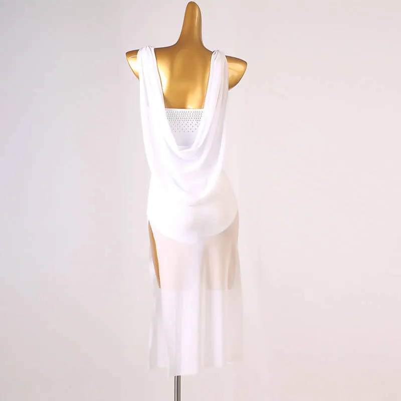 White Latin Dance Dress by Angel's Whisper - Style LQ320