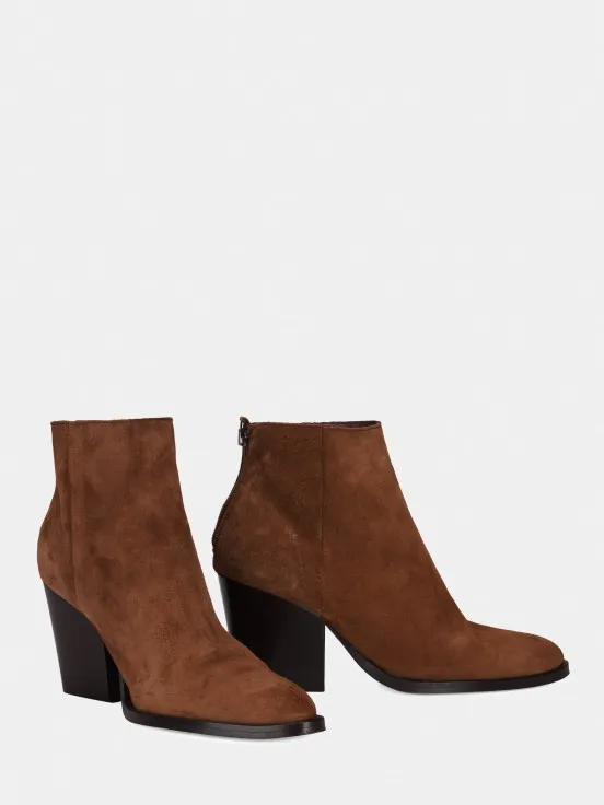 Ankle boots with croute heel