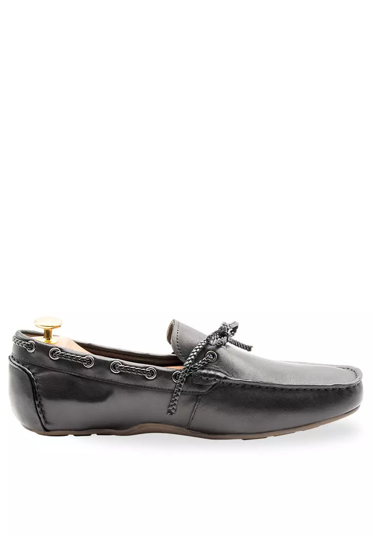 Arden Teal Black Moccasins