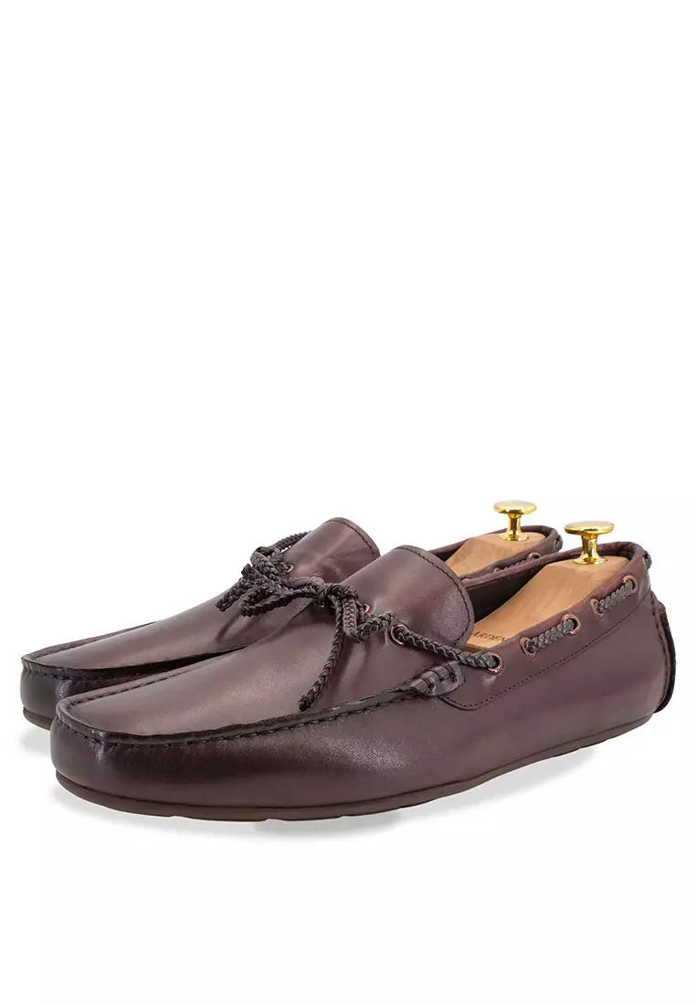 Arden Teal Burgundy Moccasins