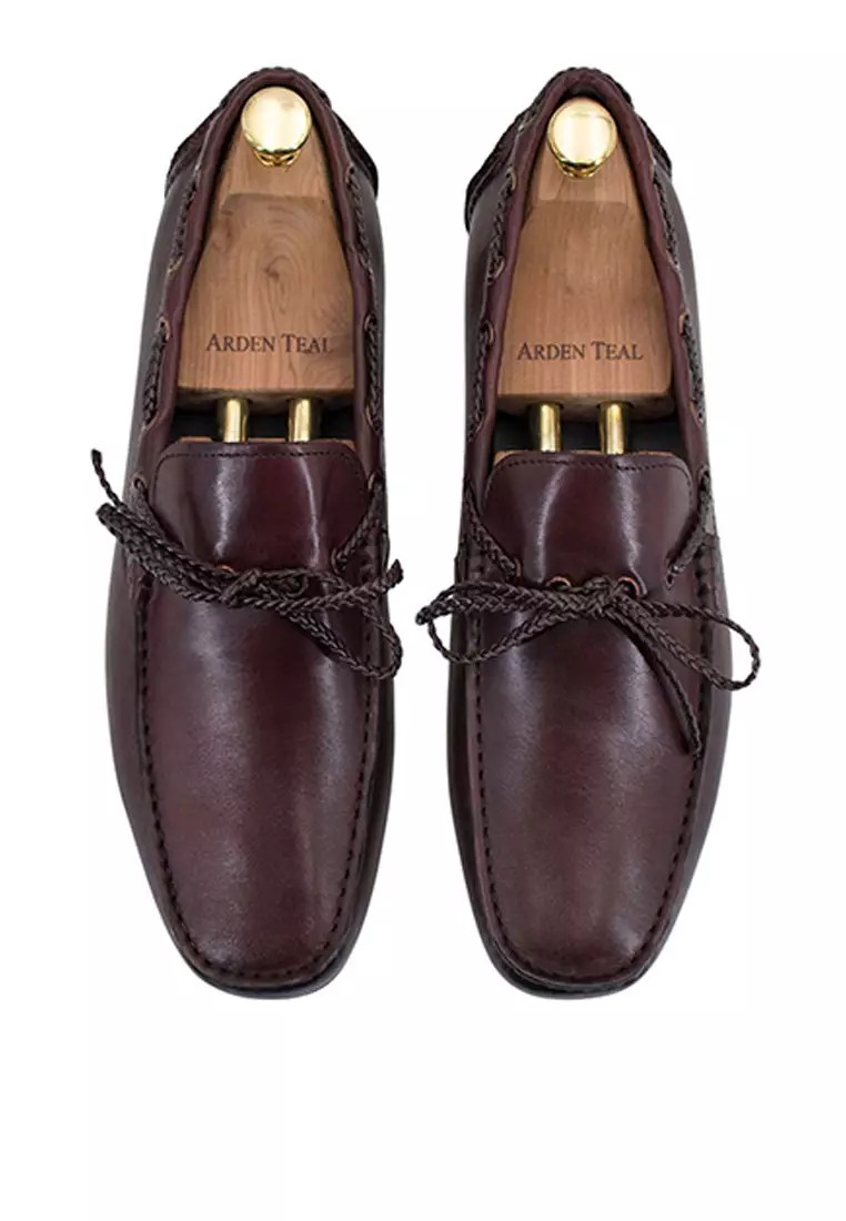 Arden Teal Burgundy Moccasins