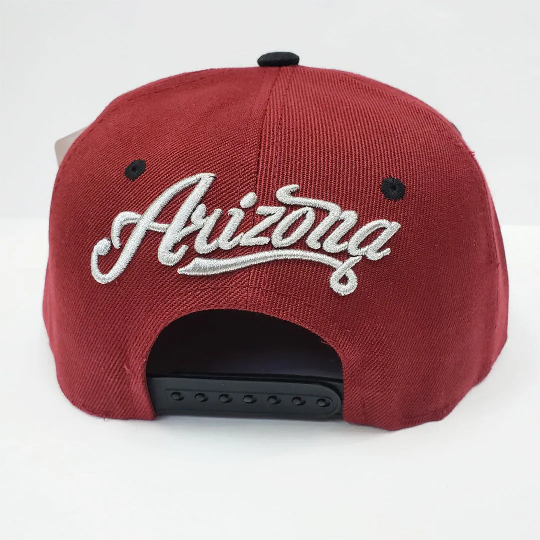 Arizona Football Phoenix Snapback Hat - Burgundy -> Arizona Football Phoenix Snapback Cap - Maroon