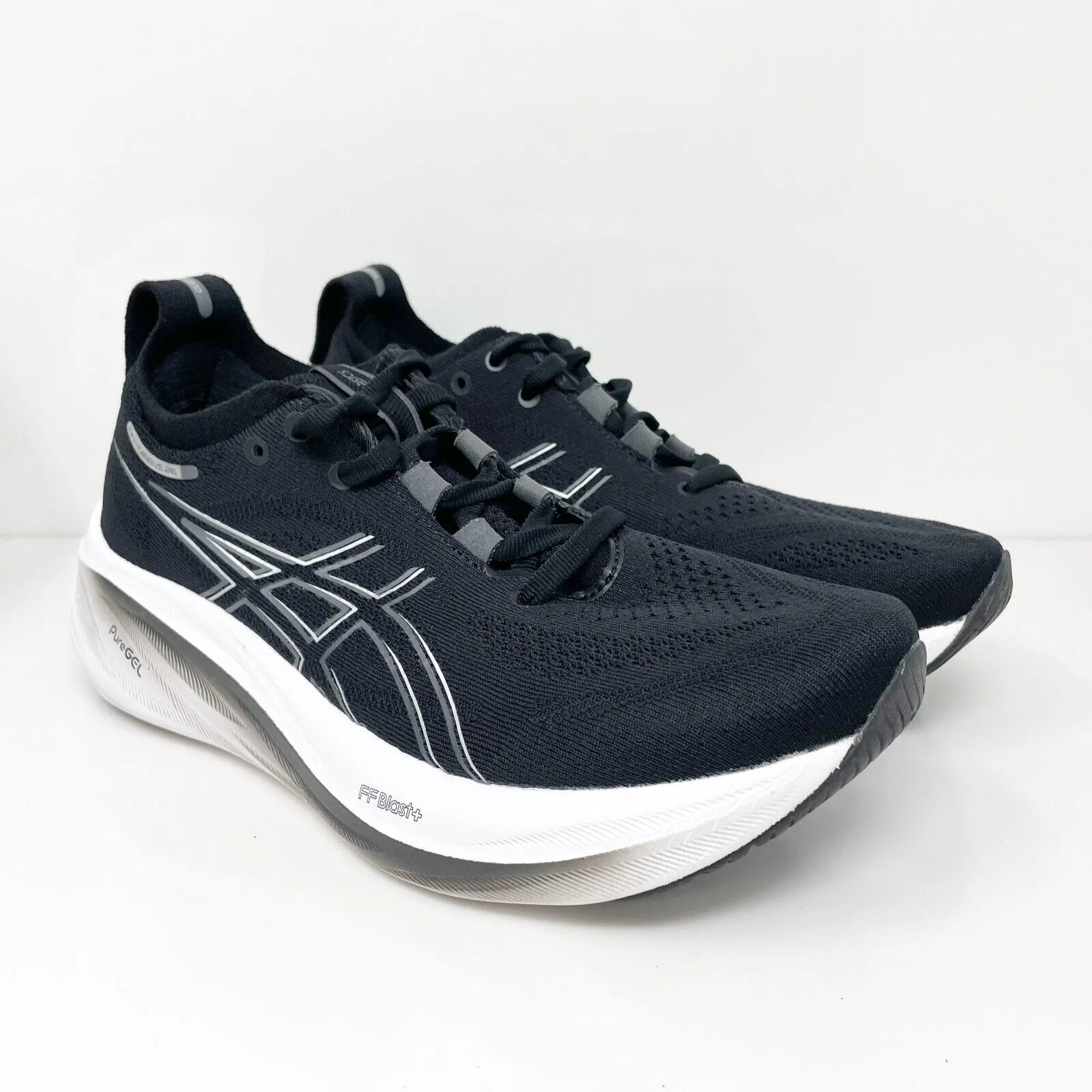 Asics Womens Gel Nimbus 26 1012B601 Black Running Shoes Sneakers Size 7.5