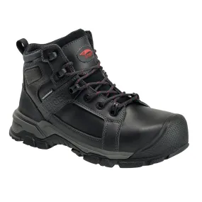 Avenger Men's Waterproof Round Toe Work Boot with Carbon Toe EH Protection and 6 Ripsaw Sole in Black