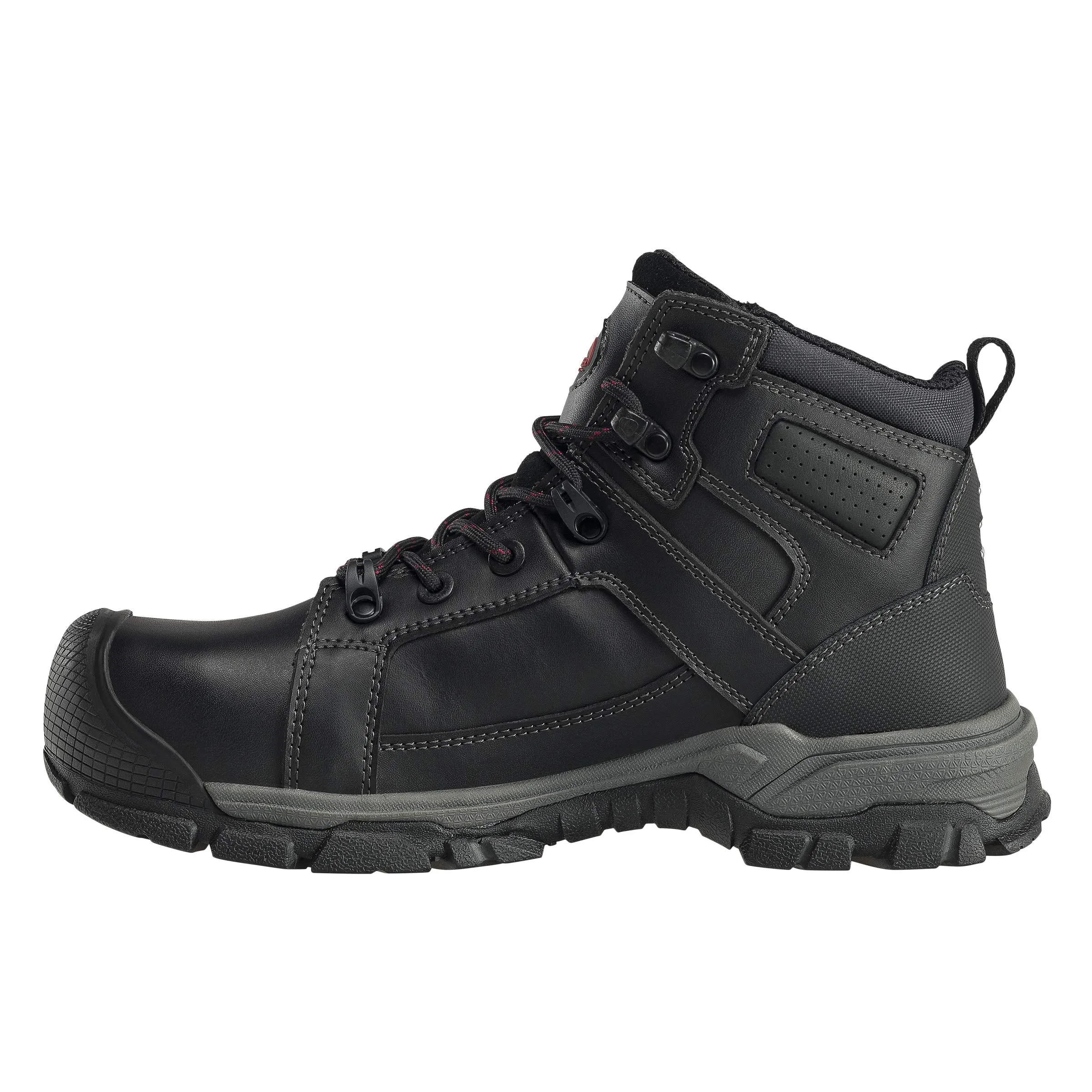 Avenger Men's Waterproof Round Toe Work Boot with Carbon Toe EH Protection and 6 Ripsaw Sole in Black