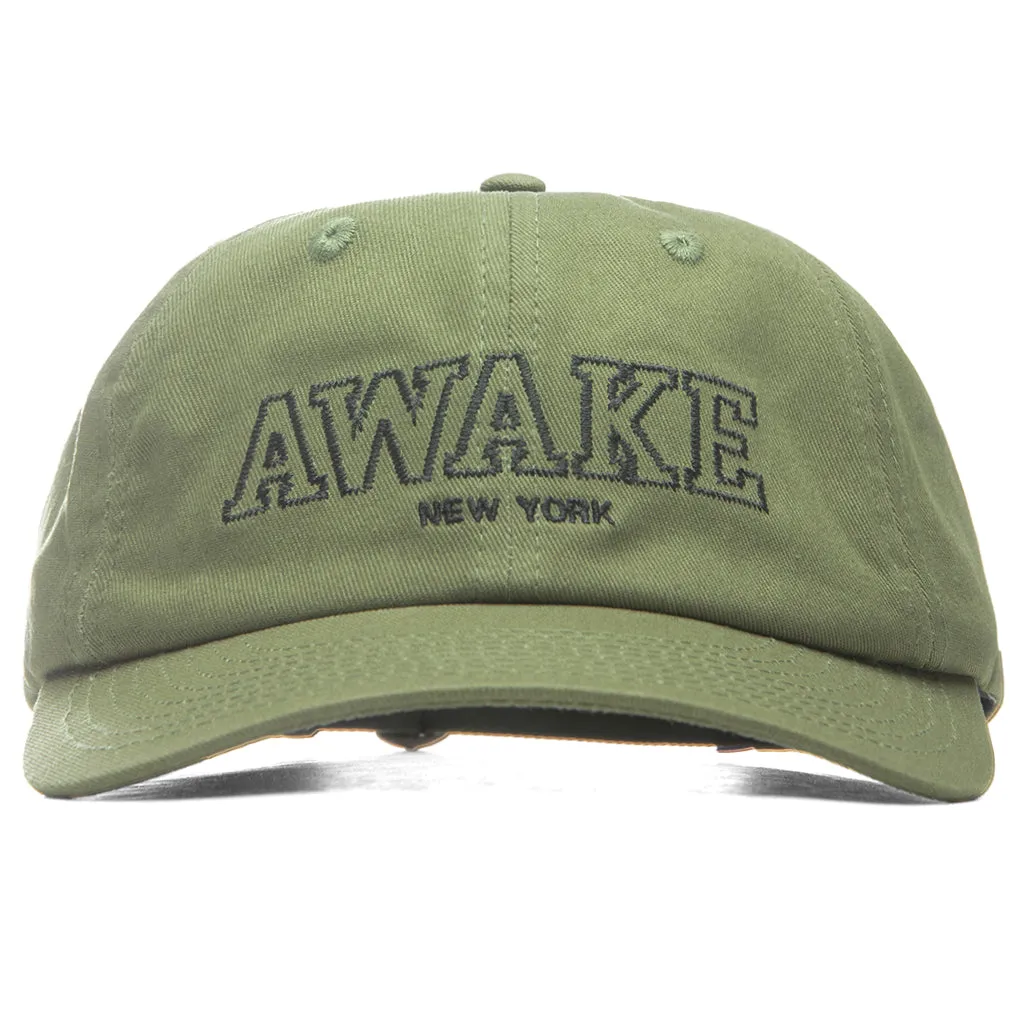 Awake Military Logo Olive Hat, 6-Panel