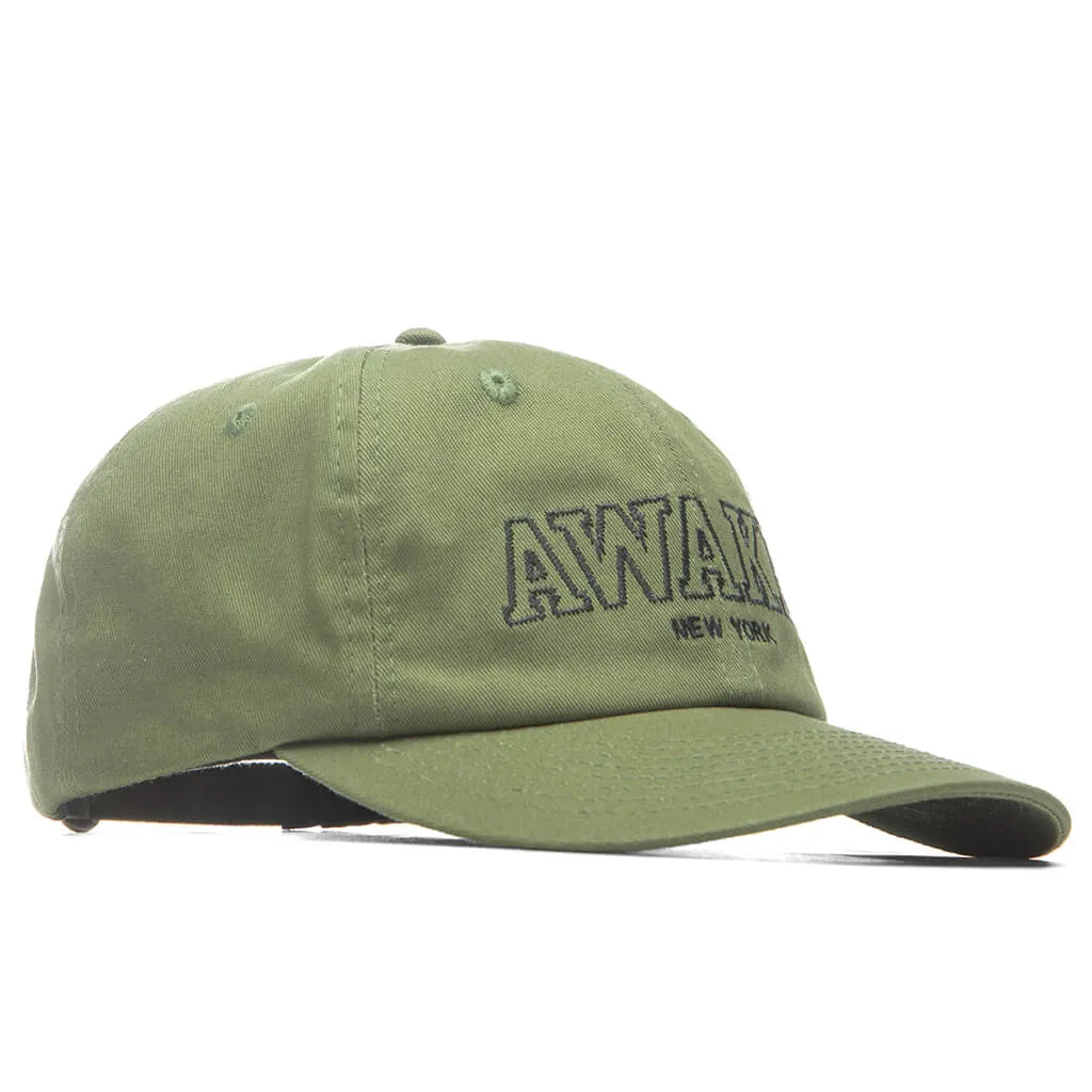 Awake Military Logo Olive Hat, 6-Panel