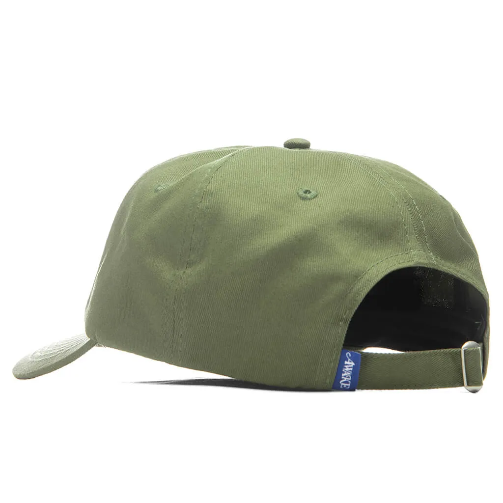 Awake Military Logo Olive Hat, 6-Panel