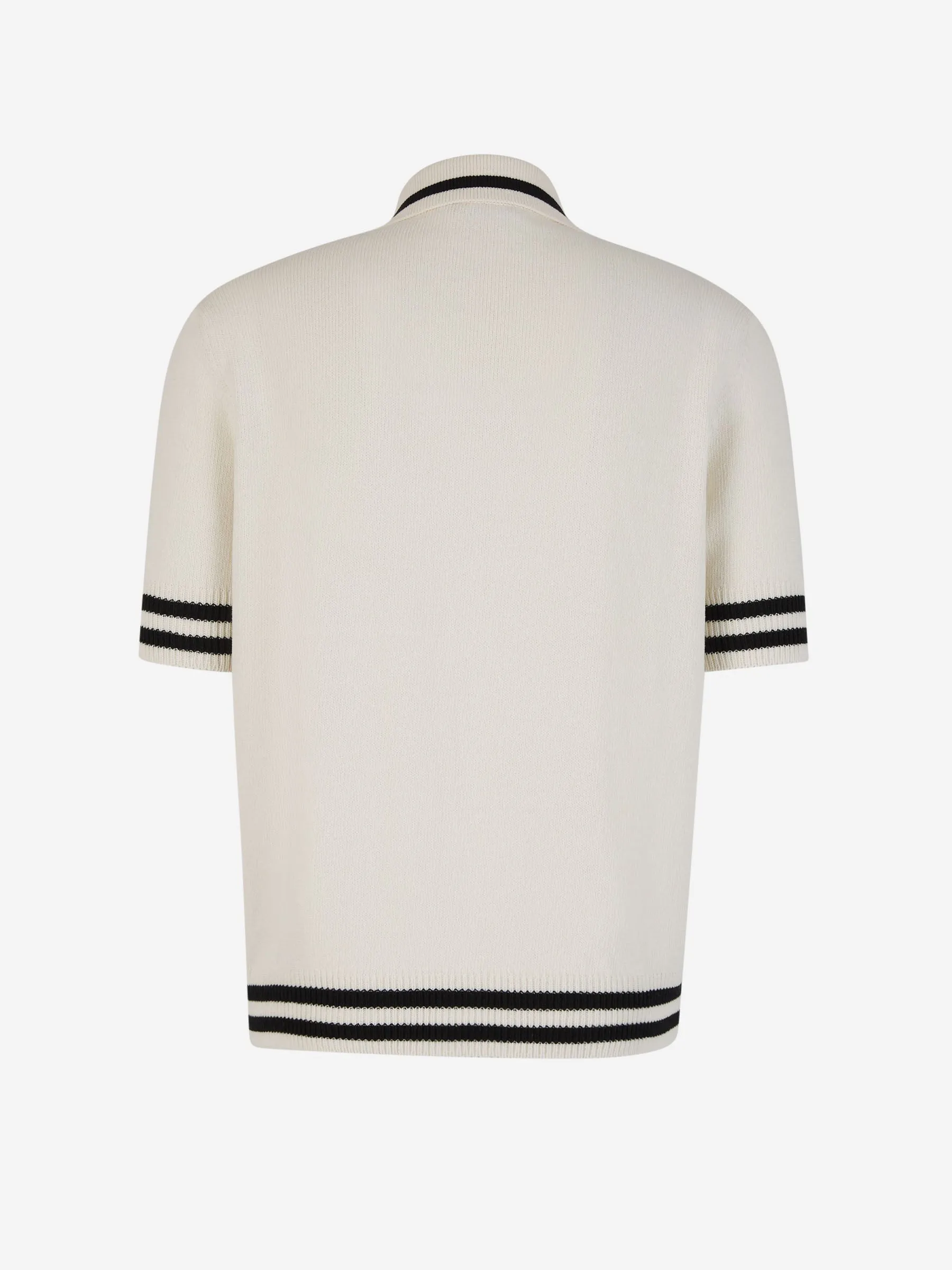 Balmain Strip Knit Polo 