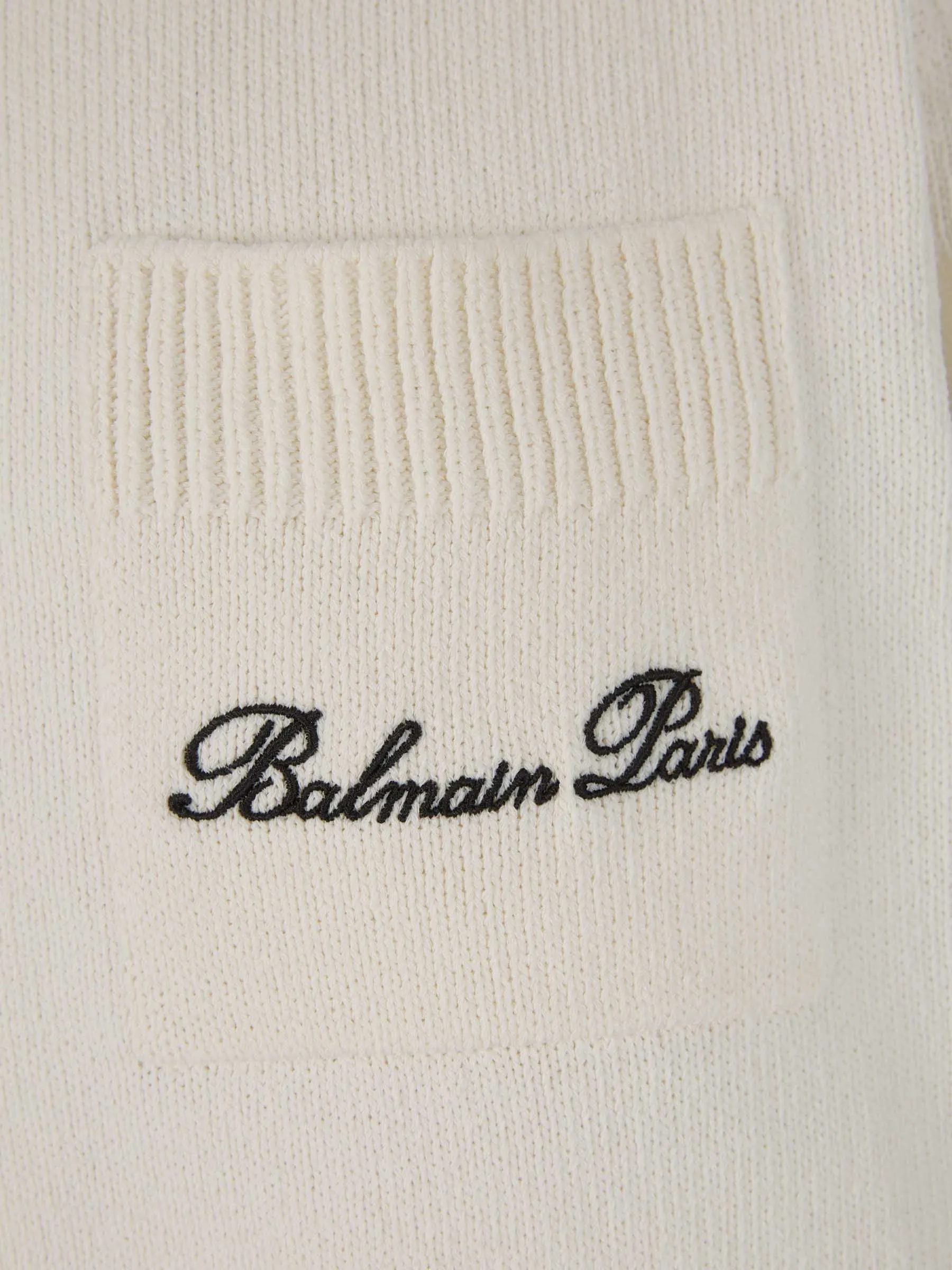 Balmain Strip Knit Polo 