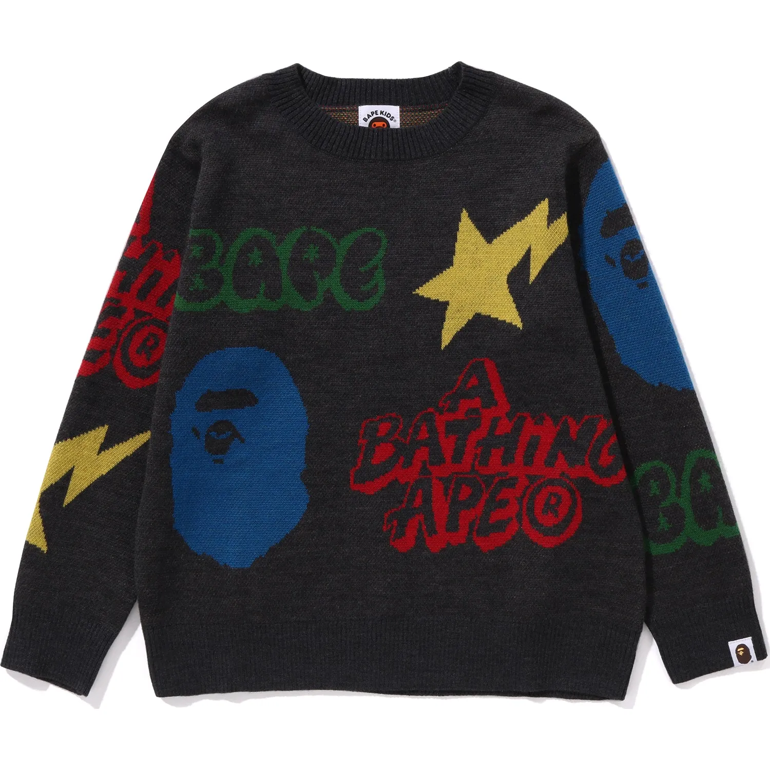 BAPE Kids Knit with Graffiti Pattern