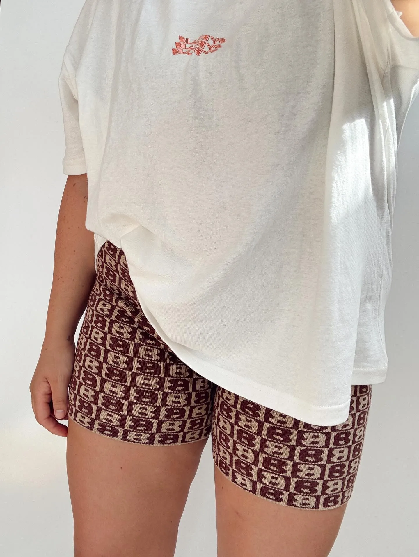 BB womens knit shorts - brown/camel