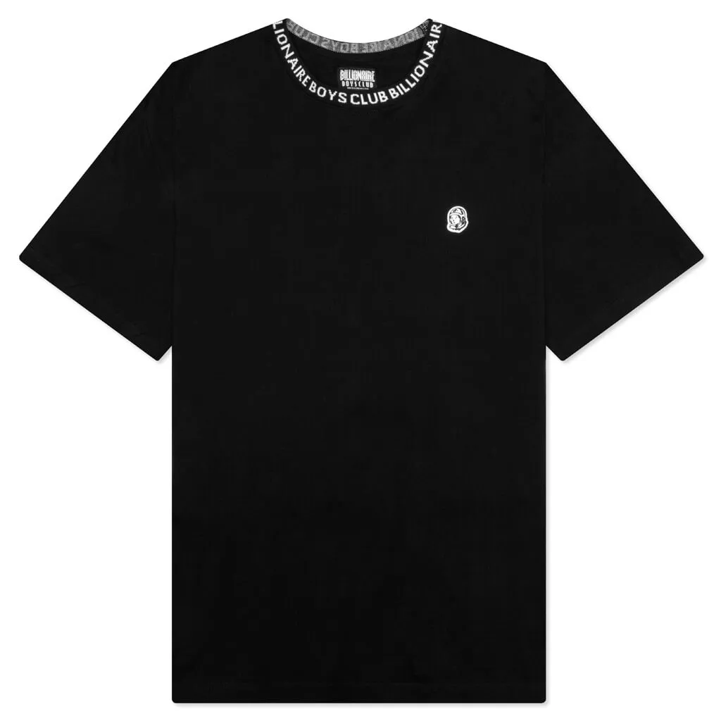 Black BB Wrapped Short Sleeve Knit Shirt