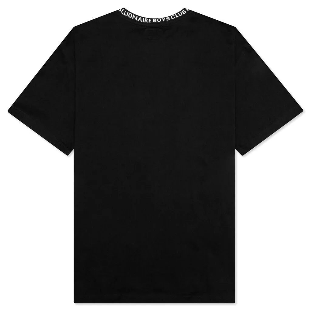 Black BB Wrapped Short Sleeve Knit Shirt