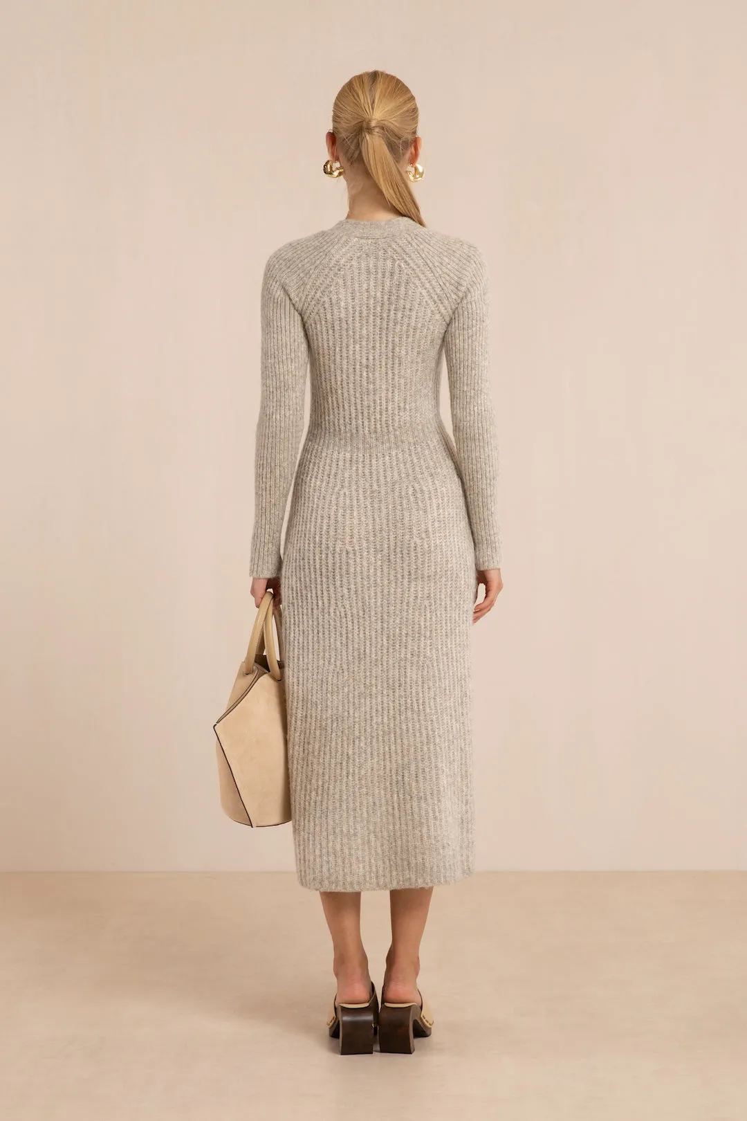 BESSIANA KNIT DRESS - FOG