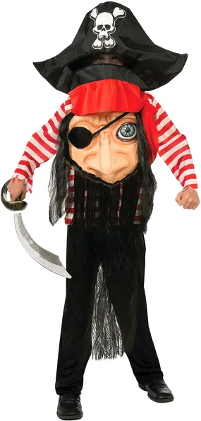 Big Face Buccaneer Kid's Costume, Size 10