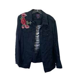 Black Denim Jacket By Boom Boom Jeans, Size: Small