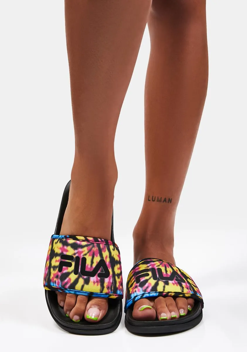 Black Drifter Lux Tie Dye Sandals-